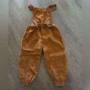 The New Society Toddler Girls Brown Overalls Romper Sz 24 Months